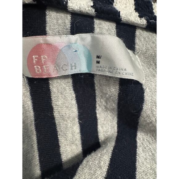 Free People Beach BRB Pullover Mixed Stripe Coastal Boho Size M - Picture 6 of 6